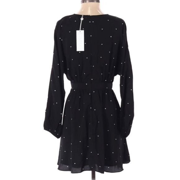 NWT Sage the Label Black Dress with White Stars - Picture 2 of 9